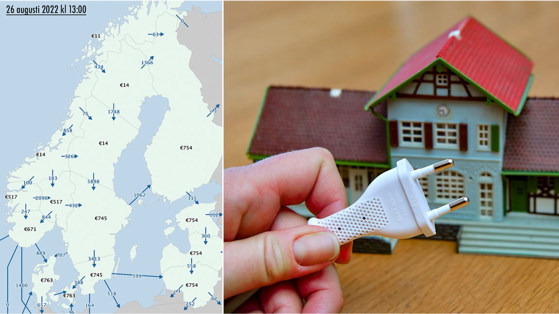 Sveriges fyra elprisområden. Foto: Svenska kraftnät/Jonas Ekströmer/TT