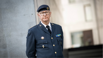 Överstelöjtnant Johan Huovinen, lärare i militär strategi vid institutionen för krigsvetenskap och militärhistoria på Försvarshögskolan. Foto: Pontus Lundahl / TT