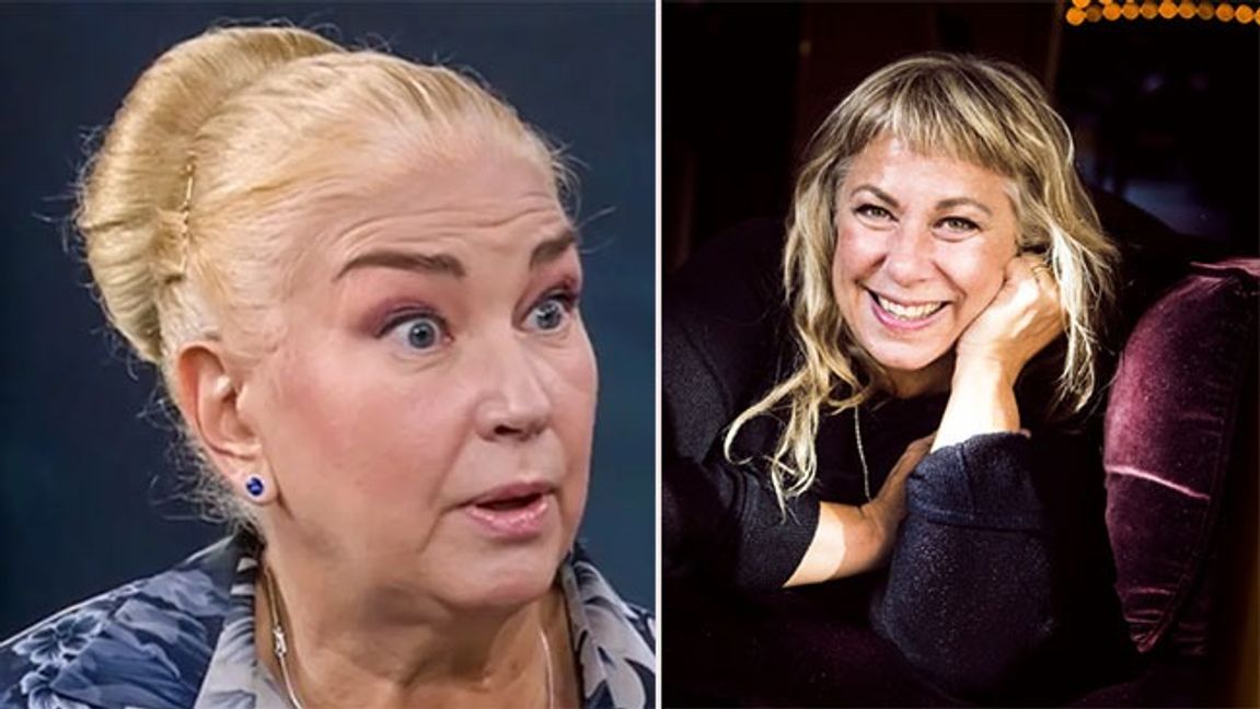 Eva Beckman och Stina Wollter. Bild: Faksimil SVT/Hanna Franzén / TT 