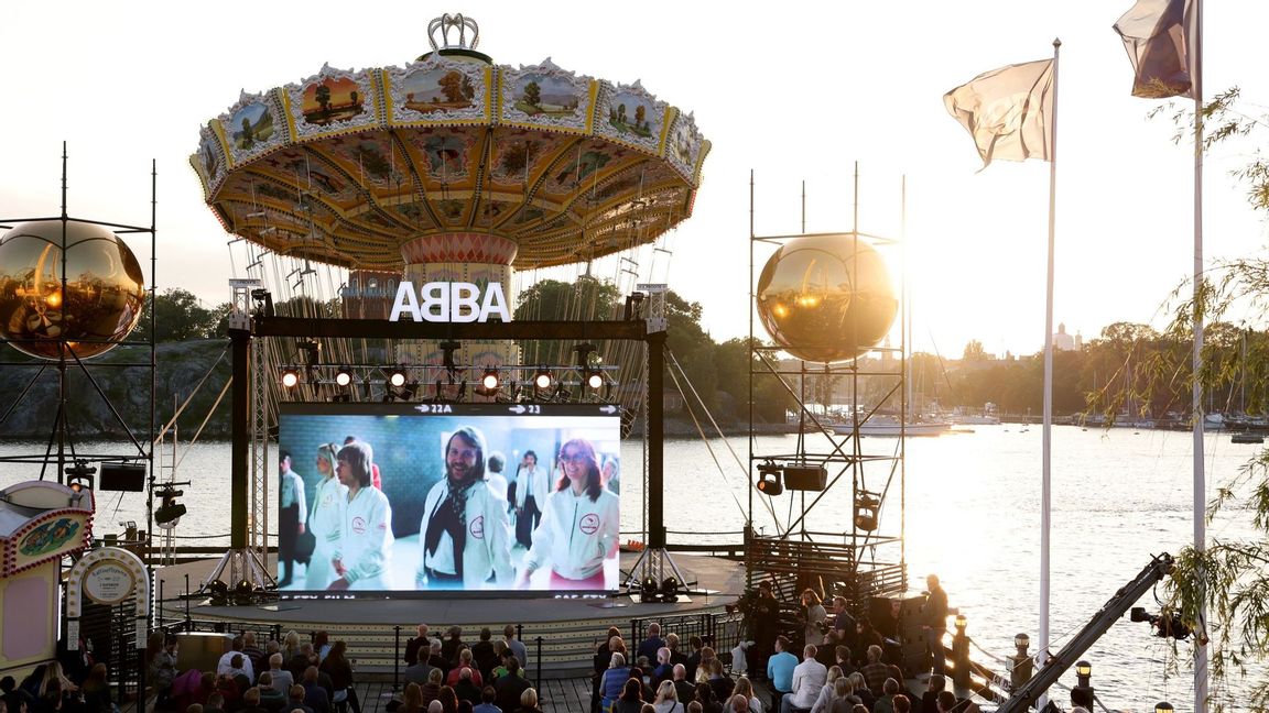 Abba avslöjade att de släpper ett nytt album på torsdagens livesända event, som bland annat ägde rum på Gröna Lund i Stockholm. Foto: Fredrik Persson/TT.