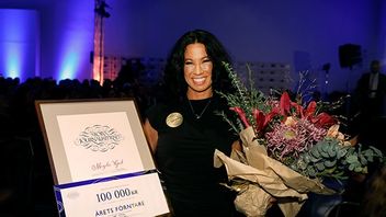 Magda Gad fick Stora Journalistpriset som ”Årets förnyare 2017. Christine Olsson / TTÅ