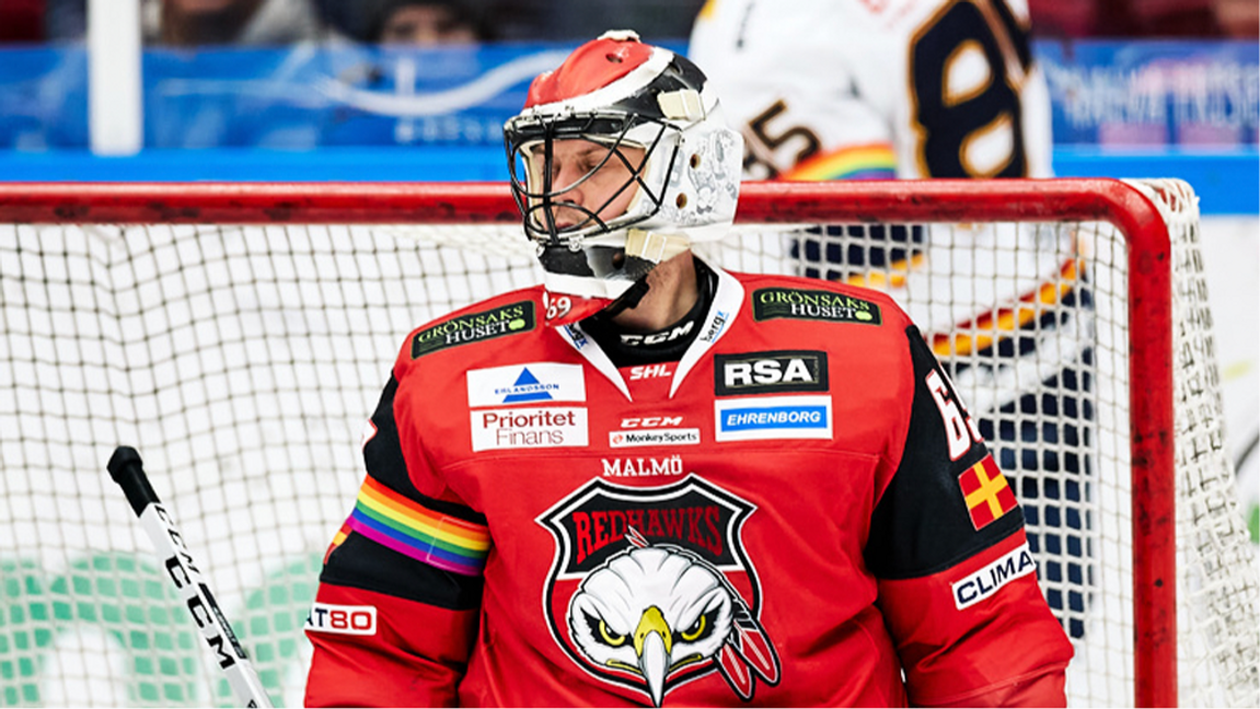 Oscar Alsenfeldt då han var målvakt i Malmö. Foto: Anders Bjurö/TT