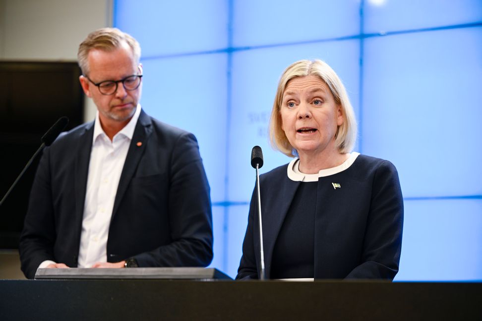 Mikael Damberg (S) och Magdalena Andersson (S). Arkivbild. Foto: Anders Wiklund/TT