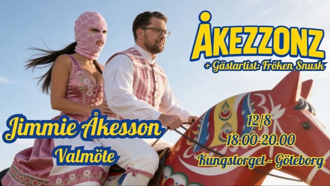 Åkesson och Fröken Snusk släpper låt tillsammans. Foto: Skärmdump X
