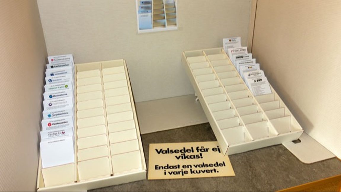 Valsedlar i ett valbås. Foto: W.carter, CC BY-SA 4.0.