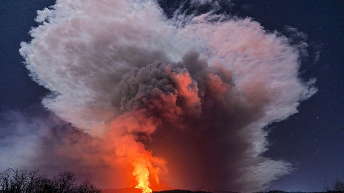 Vulkanen Etna på Sicilien.
Foto: Salvatore Allegra/AP.