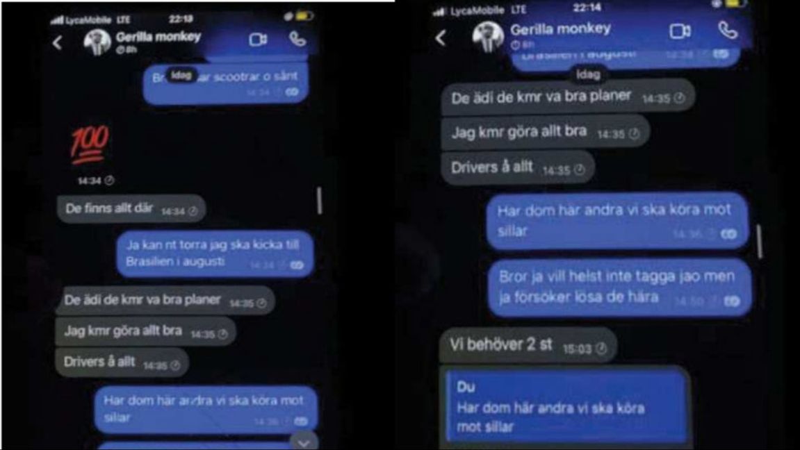 ”De Jesus Ramos chattade med den okända användaren ’Gerilla Monkey’ om betalningen på 150 000 kronor per mord” Foto:TT