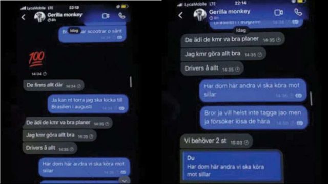 ”De Jesus Ramos chattade med den okända användaren ’Gerilla Monkey’ om betalningen på 150 000 kronor per mord” Foto:TT