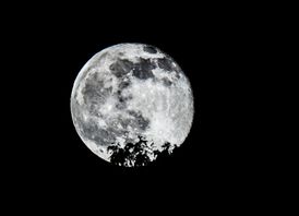 Månen sedd från jorden.
Foto: Lise Åserud/NTB.