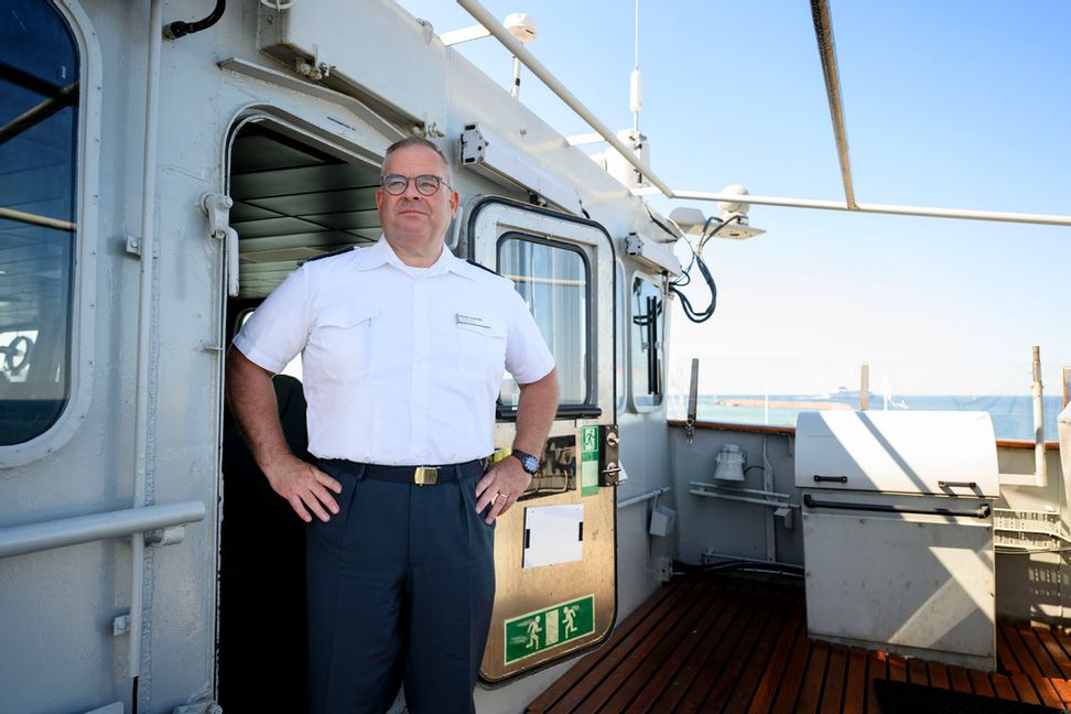 ÖB Michael Claesson ombord på HMS Carlskrona i Almedalen. Foto: Jessica Gow/TT