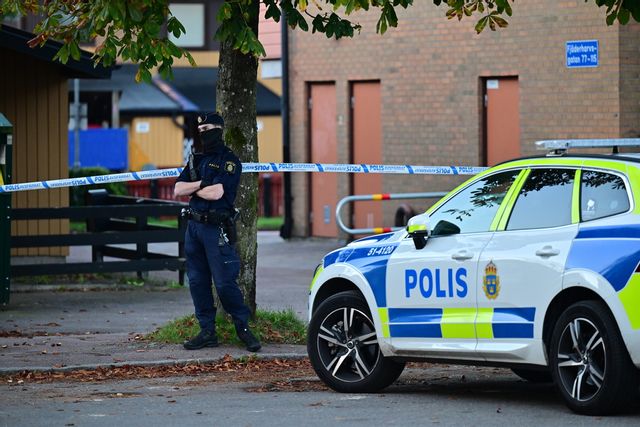 En explosion har inträffat utanför en bostad i Angered. Björn Larsson Rosvall/TT