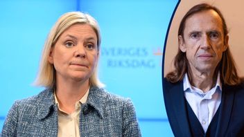 Det är inte mycket statsmannamässigt över Magdalena Andersson (S). Foto: Jessica Gow/TT