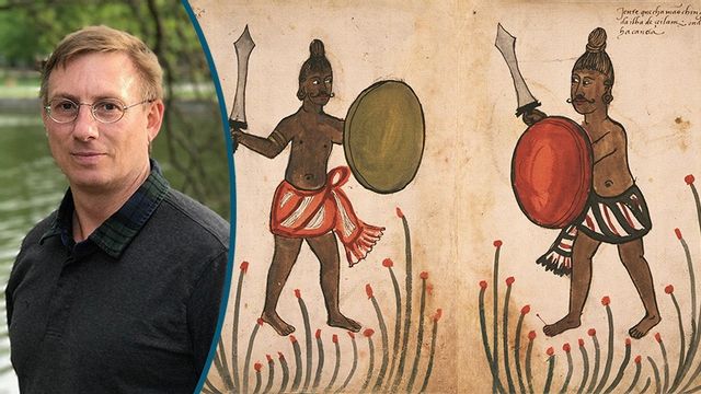 Människan har burit vapen sedan alltid. Ill: Singalesiska krigare, 1500-tal, okänd upphovsman