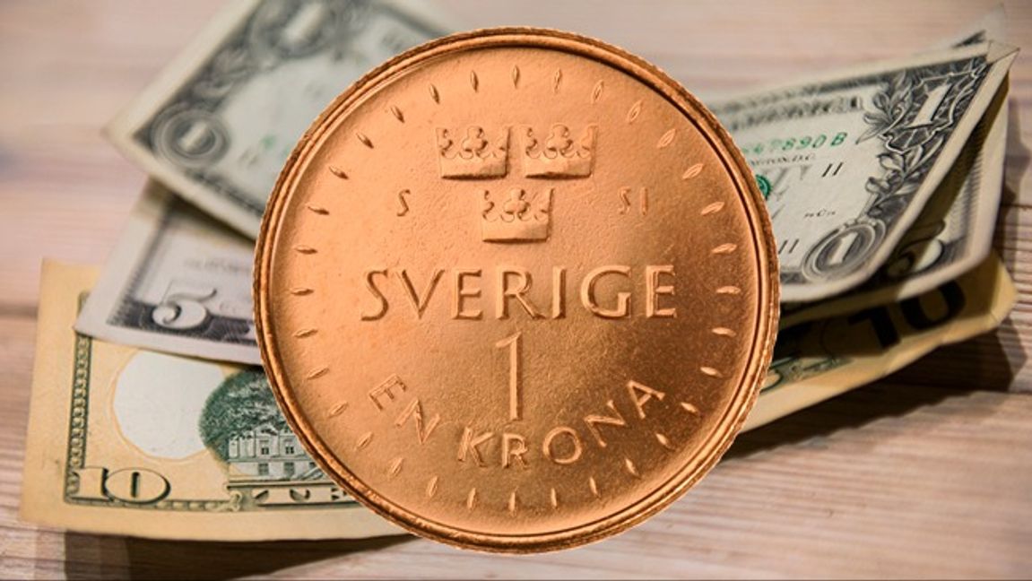 Svenska kronan stärks mot dollarn. Foto: Jon Olav Nesvold/NTB scanpix/TT