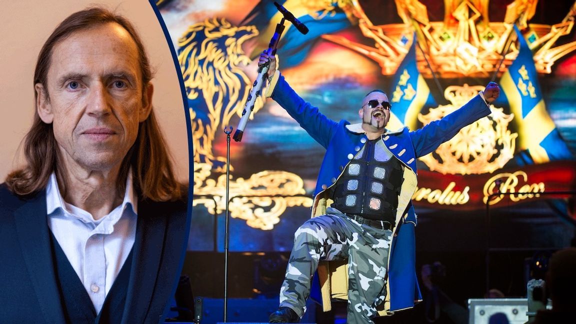 Sabaton, strukna från regeringens Spotifyspellista. Foto: Erik Nylander/TT