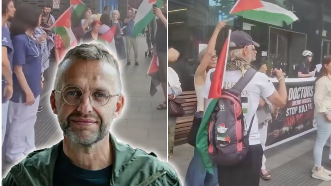 Daniel Alm menar att vårdens uniformer inte bör användas som politisk rekvisita, oavsett budskap. Foto: Skärmdump via TikTok/Privat