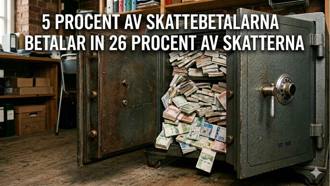 Svenska skatter slår mycket hårt mot en liten grupp. Oppositionen vill göra det värre. Bild: AI