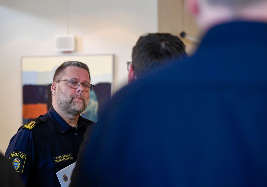 Lars Bröms leder polisens grupp som ansvarar för identifieringen av de avlidna. Viktoria Bank/TT/TT
