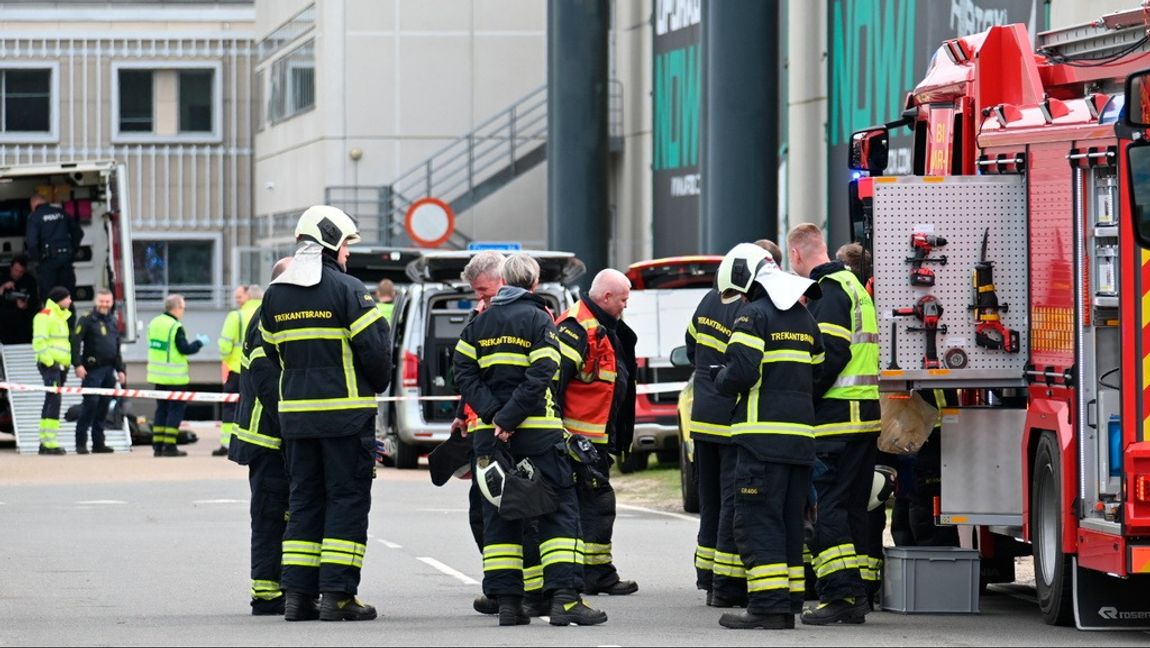 Pådrag vid Billunds flygplats. Foto: Pressefotos.dk/Scanpix/TT