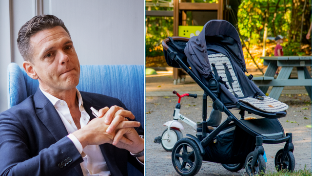 Christofer Fjellner (M), oppositionsborgarråd och gruppledare i region Stockholm, ser allvarligt på det sjunkande barnafödandet i Stockholmsområdet. Foto: Olga Demiankova/Susanna Persson Öste/SvD/TT