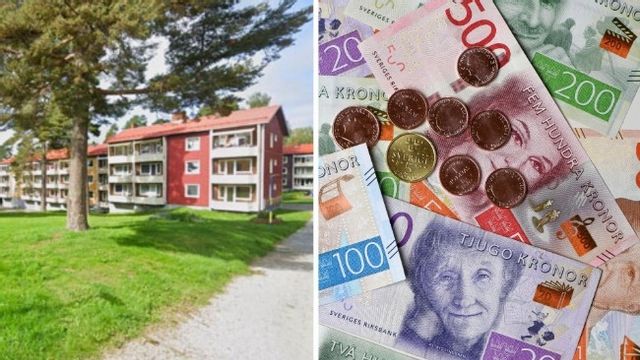 T.v Bolagshagen i Norberg, t.h svenska sedlar. Foto: Google Maps/Fredrik Sandberg/TT.