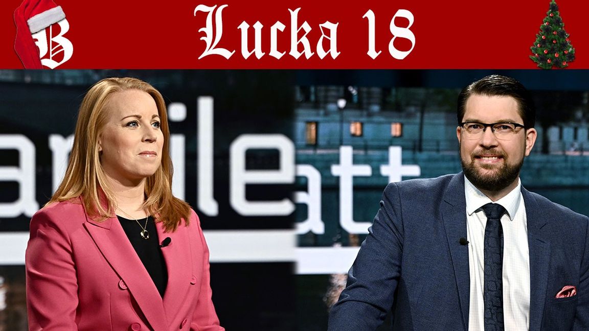 Valets förlorare, Annie Lööf och valets vinnare, Jimmie Åkesson. Foto: Jonas Ekströmer/TT