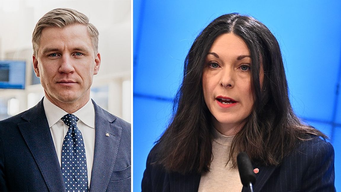Fredrik Kärrholm (M) och Teresa Carvalho (S). Foto: Tom Samuelsson/CC BY-SA 4.0/Claudio Bresciani/TT