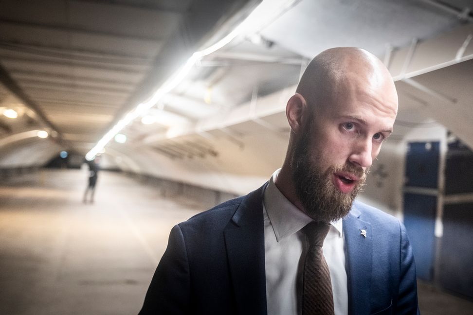 Moderaten Carl-Oskar Bohlin, minister för civilt försvar, tycker att aktivister beter sig som ”oborstade gaphalsar”. Arkivbild. Foto: Magnus Hjalmarson Neideman/SvD/TT