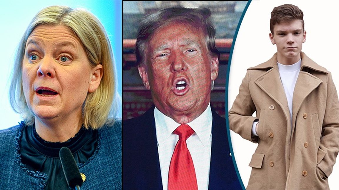 Har Magdalena Andersson blivit en svensk Donald Trump? Foto: Anders Wiklund/TT / Tibor Illyes(AP/TT