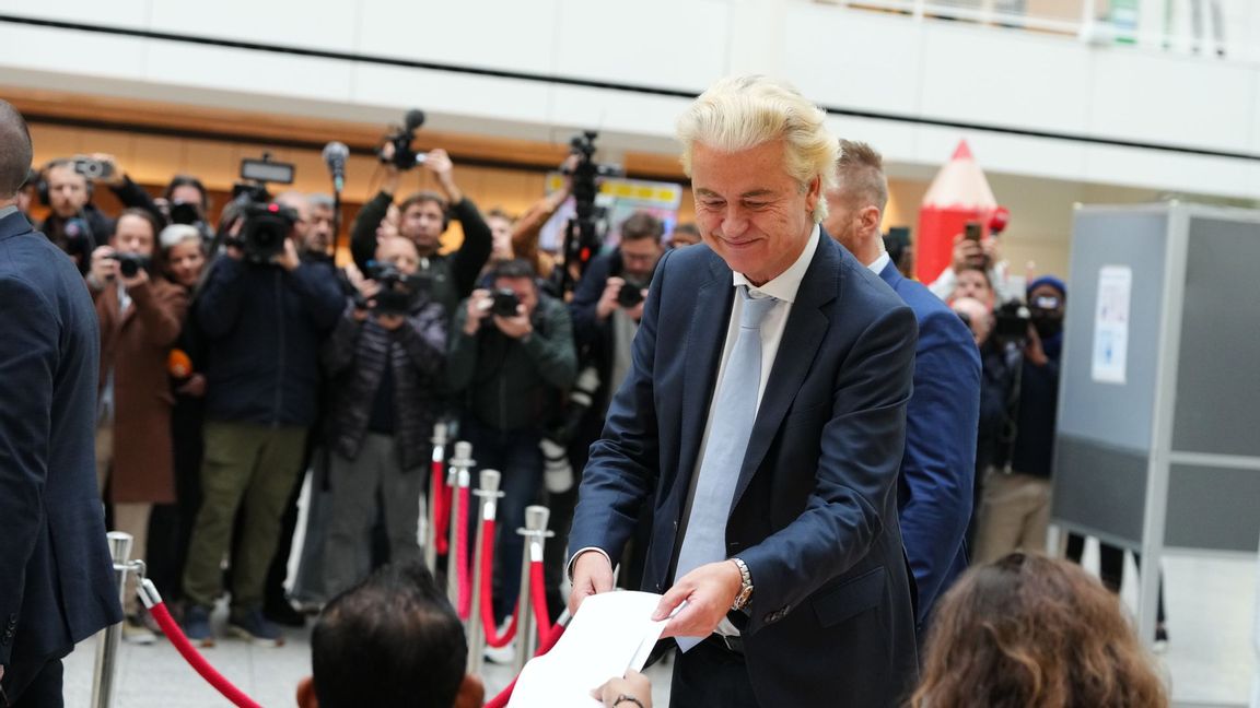 Geert Wilders parti backade kraftigt i gårdagens val. Foto: Peter Dejong/AP/TT