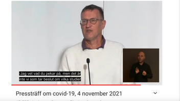 Anders Tegnell svarar Benjamin Kalischer Wellander om den föreslagna munskyddsstudien på presskonferens.