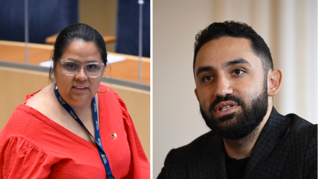 Lorena Delgado Varas och Daniel Riazat lämnade Vänsterpartiet i augusti men sitter kvar som politiska vildar i riksdagen. Foto: Henrik Montgomery/Oscar Olsson/TT