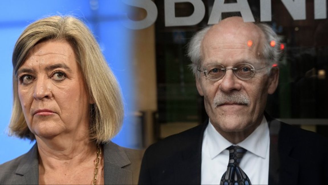 Riksrevisor Helena Lindberg är inte imponerad av förre riksbankschefen Stefan Ingves strategi gällande köp av statsobligationer. Foto: FREDRIK SANDBERG/PONTUS LUNDAHL/TT
