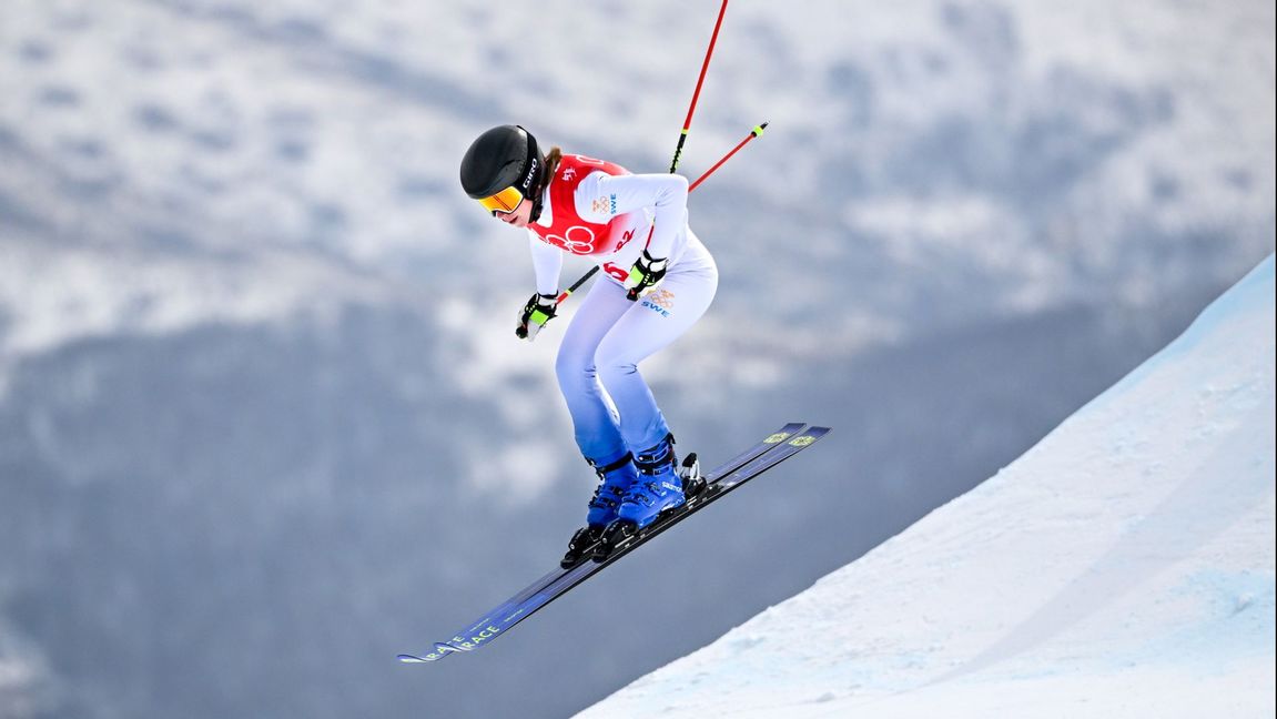 Sandra Näslund i skicross i OS. Foto: Pontus Lundahl/TT