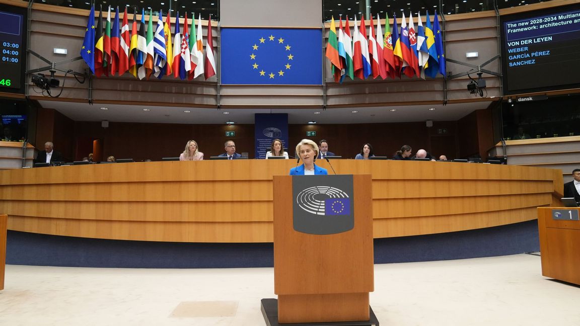 EU kommissionens ordförande Ursula von der Leyen. Foto: (AP Photo/Virginia Mayo)/TT