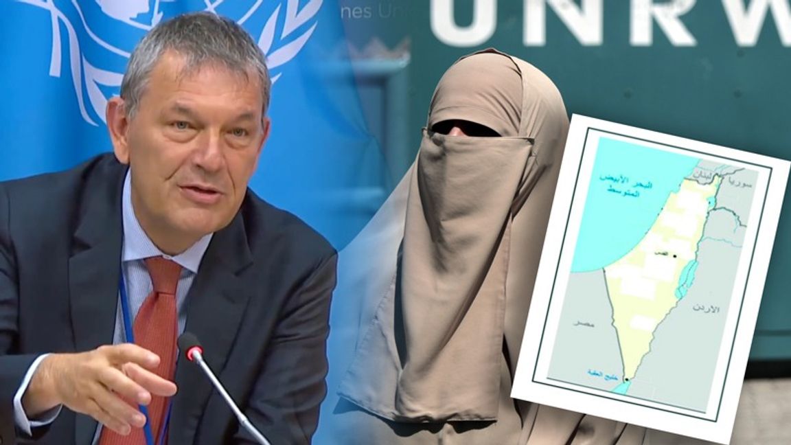 Generalkommisionär Phillipe Lazzarini varnade att pengarna håller på att ta slut för UNRWA. Tidigare har skolböcker med antisemitisk och antiisraelisk propaganda i UNRWA-skolor hittats. Bland annat kartor där Israel inte finns. Foto: UNRWA/Khalil Hamra/AP/UN Watch