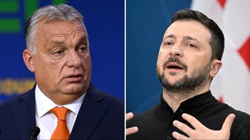 Viktor Orbán och Volodymyr Zelenskyj i ordkrig. Foto: AP