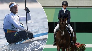 De svenska fanbärarna i OS i Tokyo. Foto: Martti Kainulainen/NTB/TT och John Locher/AP/TT
