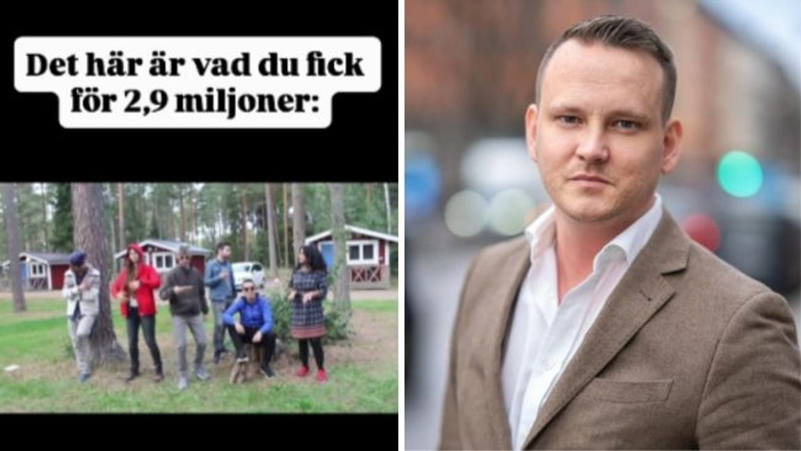 Philip Syrén är inte imponerad. Foto: Facebook / Skattebetalarna