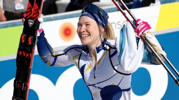 Jonna Sundling tog VM-guld i sprint. Foto: Matthias Schrader/TT.