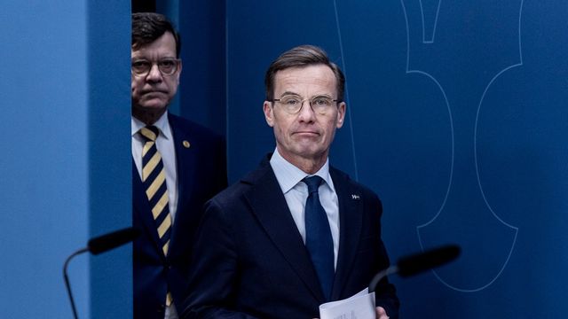 Landerholms jobb var att hålla sig i bakgrunden och hjälpa Kristersson. I stället orsakar han en skandal och kastar en skugga på statsminister han skulle hjälpa. Foto: Christine Olsson/TT