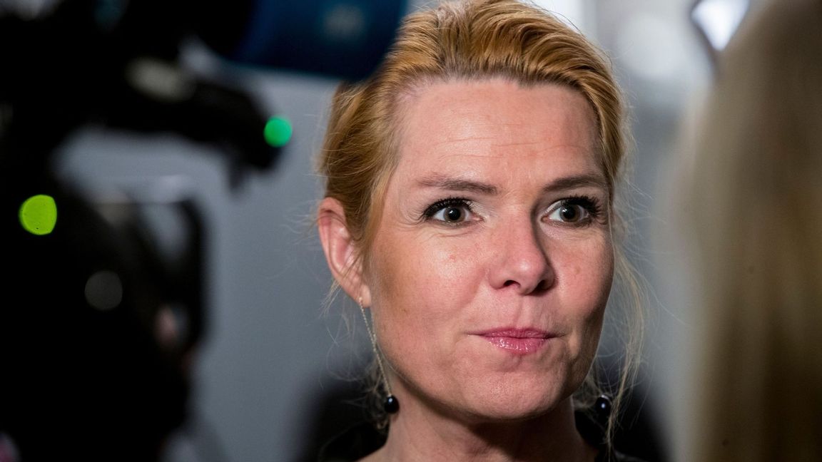 Inger Støjberg under tiden då hon fortfarande var migrationsminister. Arkivbild. Foto: Vidar Ruud/NTB/TT.