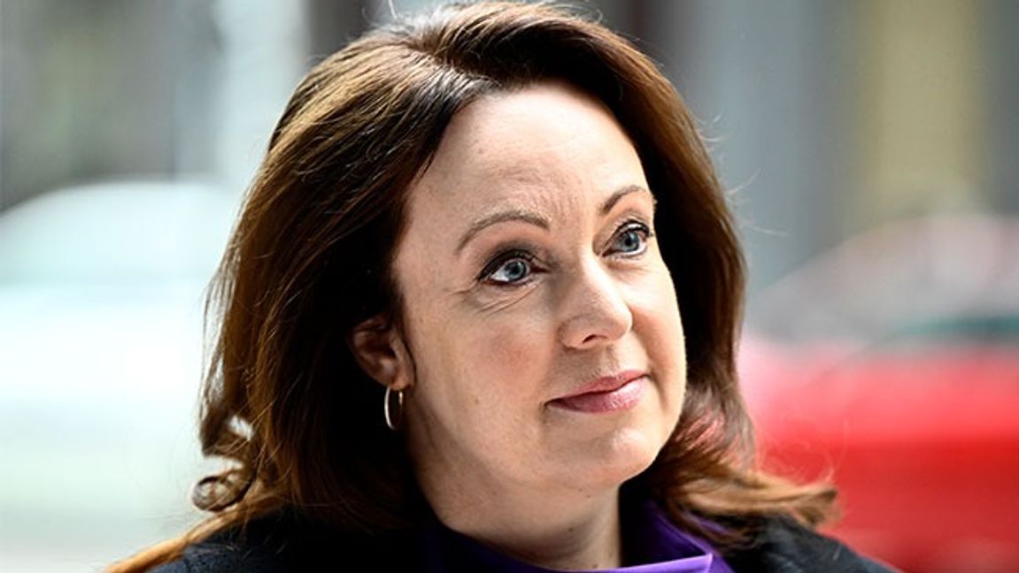 Vattenfalls vd Anna Borg vid bolagets årsstämma. Bild:  Christine Olsson / TT 