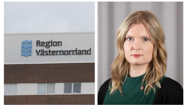 Hälso- och sjukvårdsnämndens ordförande Elina Backlund Arab (S) vägrar lämna sin post omedelbart efter kärleksskandalen med Robert Thunfors (SJVP). Foto: Fredrik Sandberg/TT/Region Västernorrland
