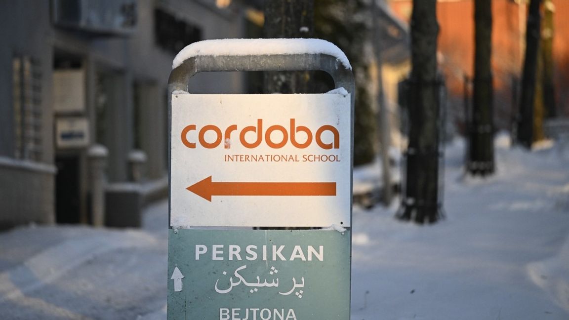 Cordoba International School på Kottbygatan 7 i Kista. Skolinspektionen har dragit in tillståndet för skolan. Foto: Fredrik Sandberg / TT