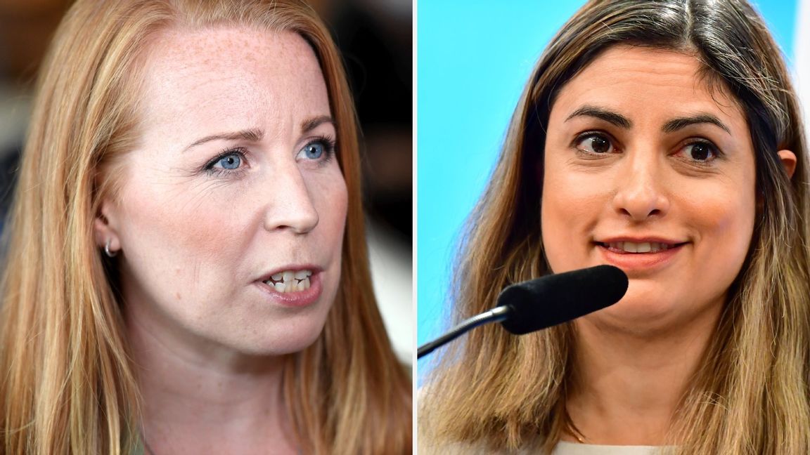 Väljarnas förtroende för Annie Lööf (C) rasar, medan det ökar för Nooshi Dadgostar (V). Arkivbilder. Foto: Stina Stjernkvist/TT/Jonas Ekströmer/TT.