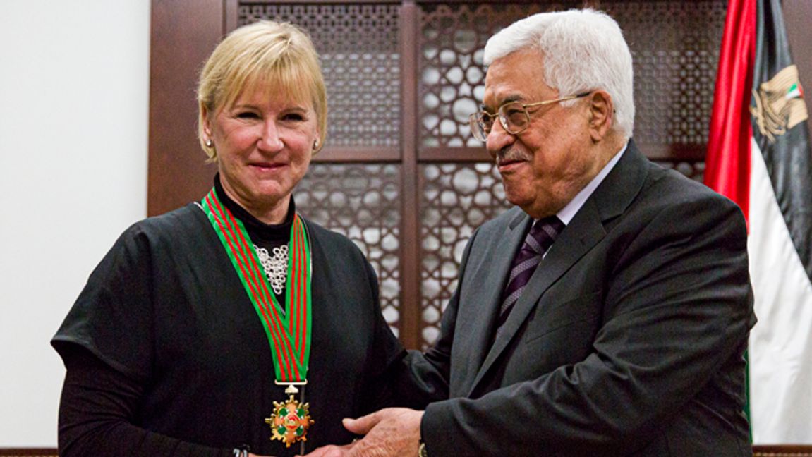 Margot Wallström och Mahmoud Abbas