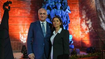 Irans kronprins Reza Pahlavi och underrättelseminister Gila Gamaliel. Foto: Tsafrir Abayov/AP/TT 