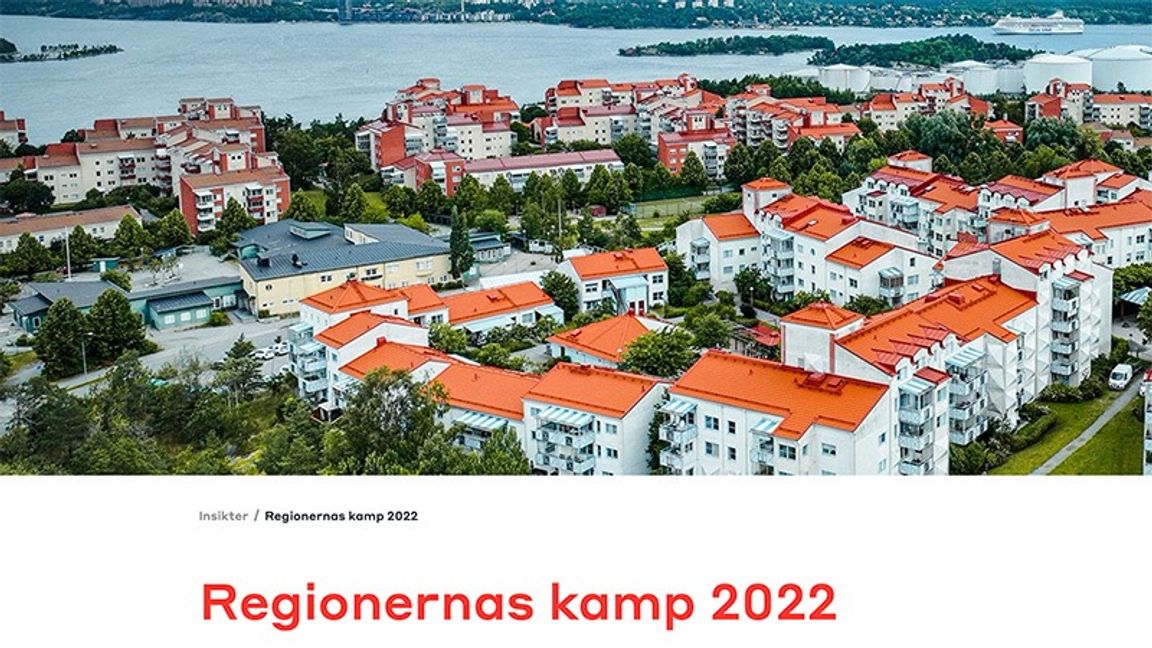 Analys- och teknikkonsultföretaget WSP har släppt sin årliga rapport ”Regionernas kamp”. Foto: Skärmavbild WSP:s hemsida