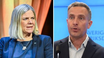 Magdalena Andersson (S) och Tomas Tobé (M). Foto: Christine Olsson/Lars Schröder/TT.